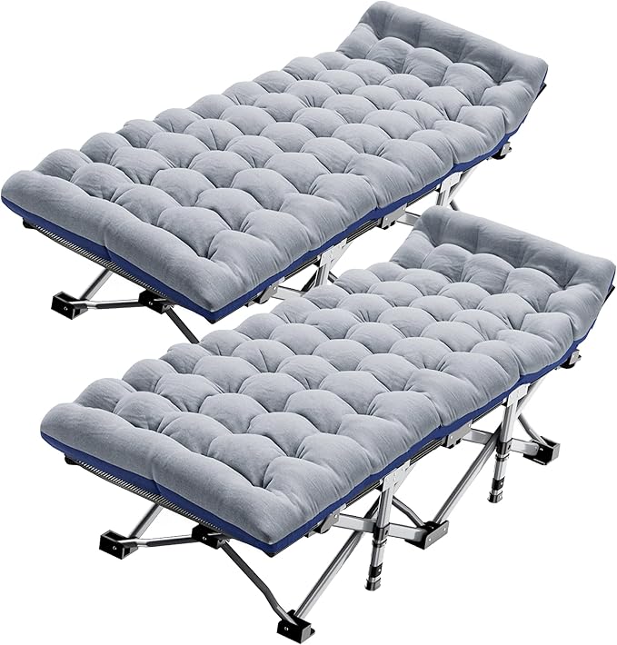 ABORON Heavy-Duty Folding Guest Bed for Adults, 500lb Capacity, Portable Extra Cot with 1253D Double Layer, Ideal for Indoor Guest Stays & Temporary Home Use