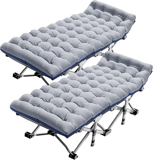 ABORON Heavy-Duty Folding Guest Bed for Adults, 500lb Capacity, Portable Extra Cot with 1253D Double Layer, Ideal for Indoor Guest Stays & Temporary Home Use