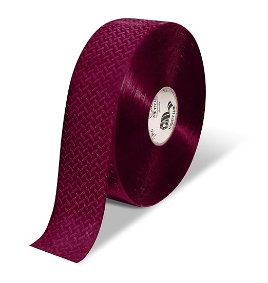 Mighty Line 3" Anti-Slip Solid Color Floor Marking Tape for Safety, Caution, Warning, Flooring, Heavy-Duty, Peel and Stick, Adhesive, Industrial Quality, 100' Roll, Purple