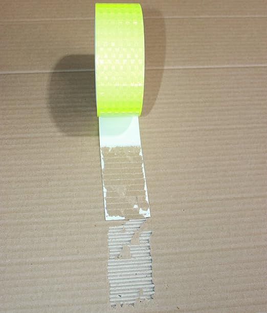 Fluorescent Green Reflective Tape 2 inch Wide, Outdoor Waterproof Safety Adhesive Stickers, High Visibility Industrial Marking Tape (68 feet)