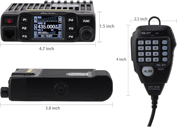 AnyTone AT-778UV Dual Band Transceiver Mobile Radio VHF/Uhf Two Way Radio