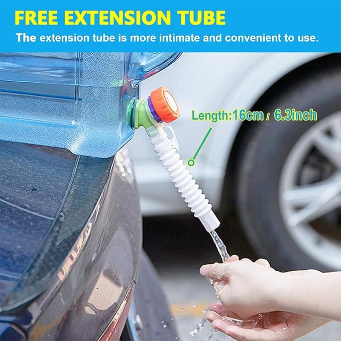 Camping Water Container - 3.17 Gallon Leakproof Bottle - Portable Square Water Container with Tap - for Hiking Picnic Camping Survival Outdoor Beverage