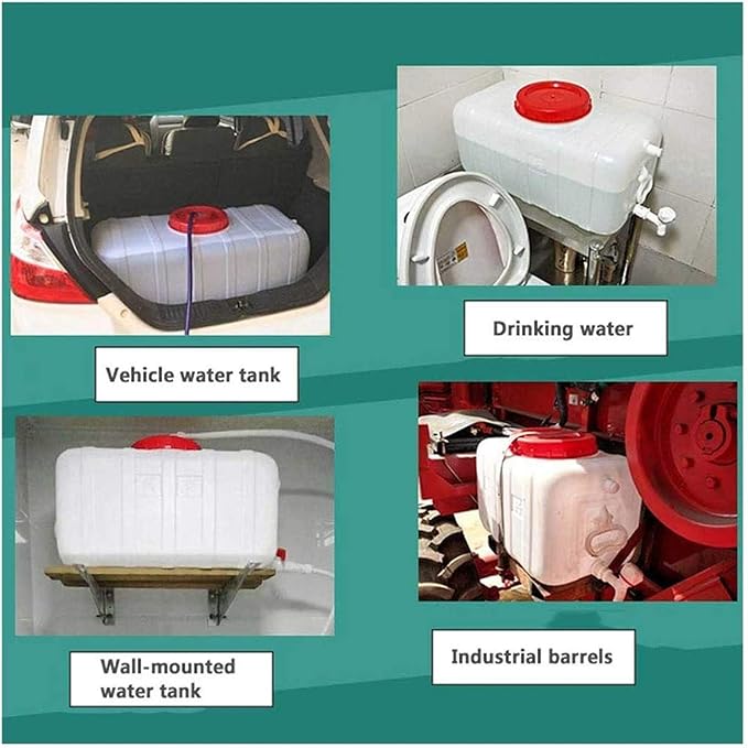 45L/75L/100L/200L Water Tank，Plastic Bucket，Food-Grade Rectangular Thickened Water Tower with Faucet for Household Water Storage(Size:45L)