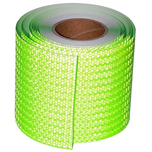 Industrial Reflective Tape Green 6 inch Wide, Outdoor Waterproof High Visibility Safety Warning Reflector Sticker Strips (68 feet)