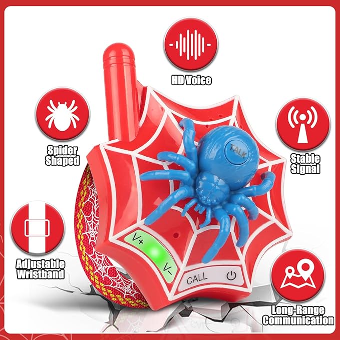 Walkie Talkies for Kids Boys Toys for Ages 3-12 Outdoor Girls Toy 3 4 5 6 7 8-10 Year Old Boy Birthday Gifts Long Range 2 Way Radio Hiking Camping Games Halloween Christmas Stocking Stuffers