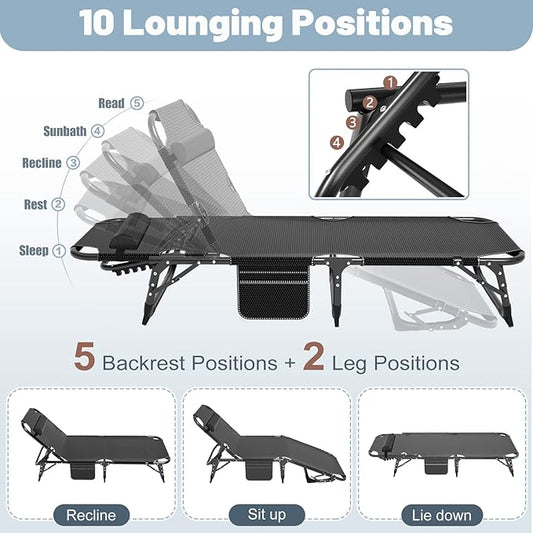 Slsy Folding Camping Cot for Adults with Pad, Padded Portable Sleeping Cots, Camp Bed with Carry Bag for Outdoor Travel, Beach, Hiking