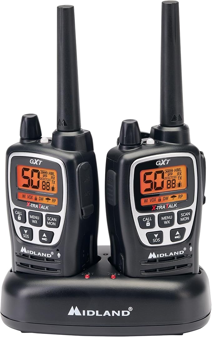 Midland GXT3000 GMRS Radio - 6 Pack Bundle w/Headsets & Chargers