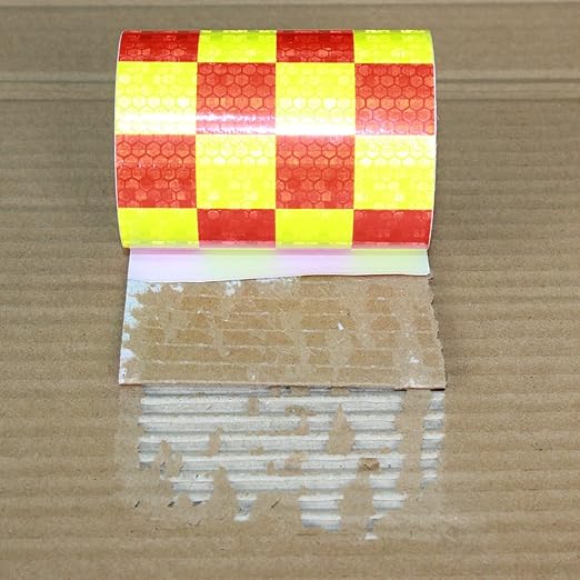 Industrial Reflective Tape 4 inch Wide for Cars, Outdoor Waterproof Hazard Conspicuity Safety Warning Marking Tape (10 feet)