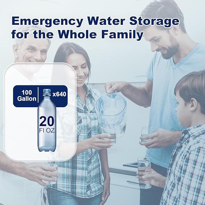 Godwolf Bathtub Drinking Water Bladder, Emergency Water Storage Bladder 100 Gallon, Food-Grade Tub Water Storage Bag BPA Free, Disaster and Hurricane Survival