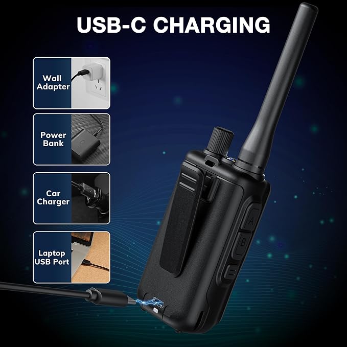 BAOFENG UV-5R Mini Dual Band Handheld Ham Radio, Wireless APP Programming, Dual PTT, USB-C Charging, 999CH, NOAA FM Aviation Reception, Pocket Walkie Talkie for Outdoor, Emergency, Backup [2Packs]