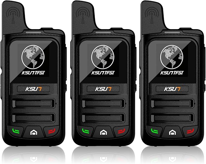 Lifetime Free Global Rapid Walkie Talkies Unlimited Range Nationwide PTT 4G LTE PoC Long Range Two Way Radios Long Distance 5000 Miles Professional for Family,Outdoor,Logistics (3 Pack with SIM)