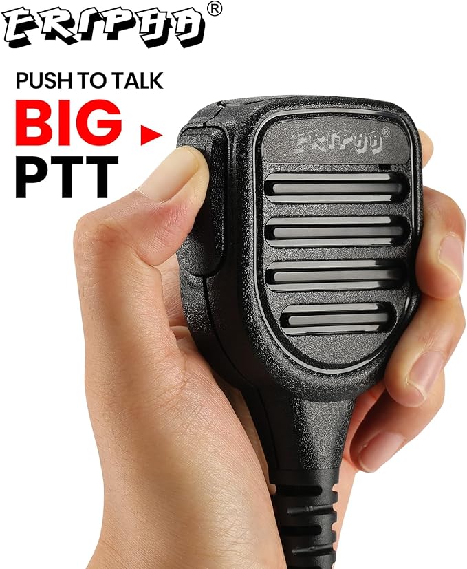 Shoulder Mic Speaker Compatible with Motorola XPR 3000 3000e 3300 3300e 3500 3500e Waterproof IP56 Two Way Radio Speaker Microphone with 3.5mm Jack (Black)