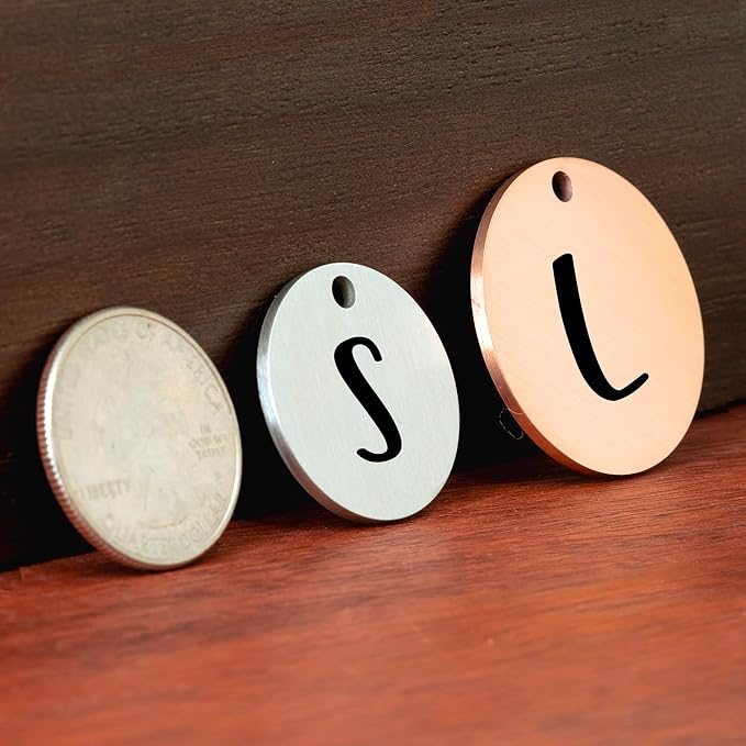 Ultra Joys Personalized Dog Tags for Pets - Durable Stainless Steel Customizable Dog Cat ID Tags - Dog Tags for Safety Optional Engraved on Both Sides -Birth Flower Round Dog Tag, Rose Gold