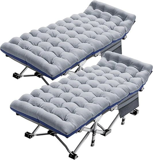 ABORON Heavy-Duty Folding Guest Bed for Adults, 500lb Capacity, Portable Extra Cot with 1246D Double Layer, Ideal for Indoor Guest Stays & Temporary Home Use