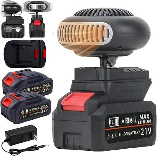 Battery Operated Heater, Battery Powered Heater, Ultra-Light/Ultra-Powerful/Rechargeable/Portable Battery Operated Space Heater, with Dual USB &1500mah Battery, for Camping/Office/Indoor (10-cell*2)