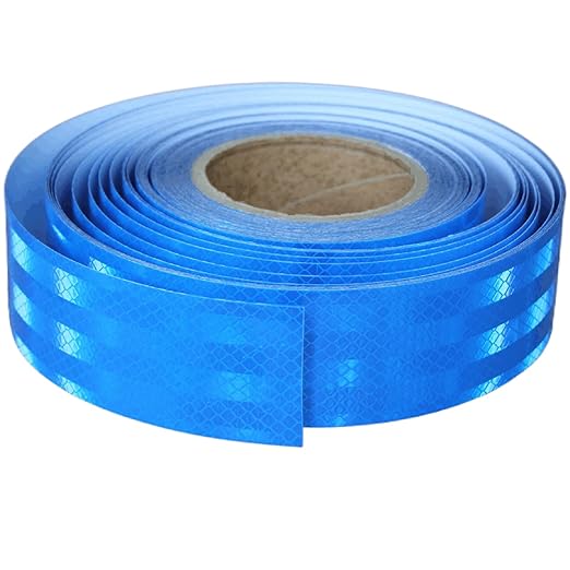 Non Fading Blue Reflective Tape 2 inch Wide, Outdoor Waterproof High Visibility Warning Industrial Marking Tape, Safety Stickers (168 feet)