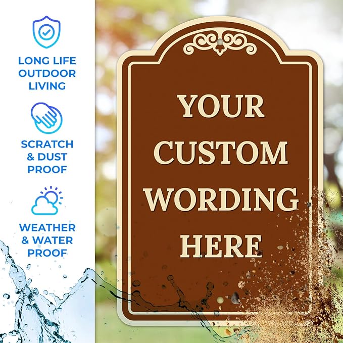 Custom Indoor/Outdoor Decorative Sign,Custom Personalized Sign, 12x18 Inches, ACM, Fade Resistant, Made in USA by Signs