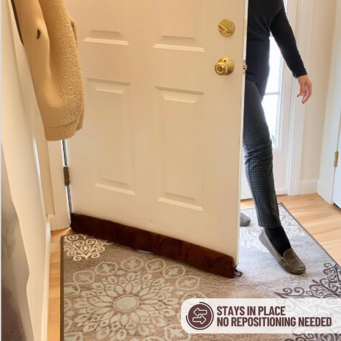 Evelots Magnetic Metal Door Draft Stopper-2 Pack-Extra Strong Magnets for Steel Doors-Cold Air, Dust & Noise Blocker-Stays in Place-No Need to Bend Down-36 Inch
