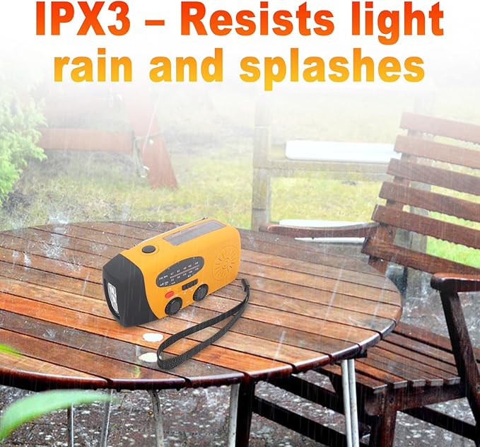 Yunir Emergency Radio, Solar Hand Crank Portable AM FM Radio Phone Charger with 2000mAh Battery, for Camping Hiking Power Outage (European Version)