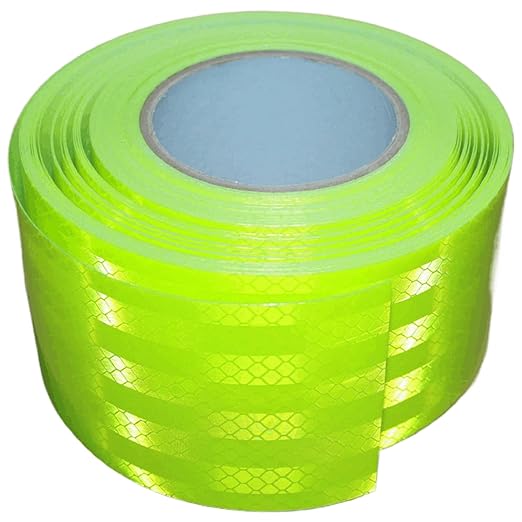 Fluorescent Green Reflective Tape Outdoor Waterproof 3 inch, High Visibility Warning Stickers, Safety Marking Tape (168 feet)