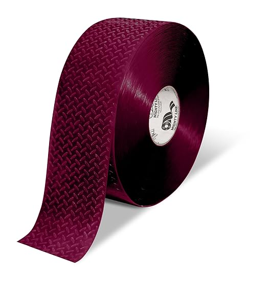 Mighty Line 4" Anti-Slip Solid Color Floor Marking Tape for Safety, Caution, Warning, Flooring, Heavy-Duty, Peel and Stick, Adhesive, Industrial Quality, 100' Roll, Purple