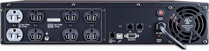 CyberPower OR2200PFCRT2U PFC Sinewave UPS Battery Backup and Surge Protector, 2000VA/1540W, 8 Outlets, AVR, 2U Rack/Tower, UL Certified