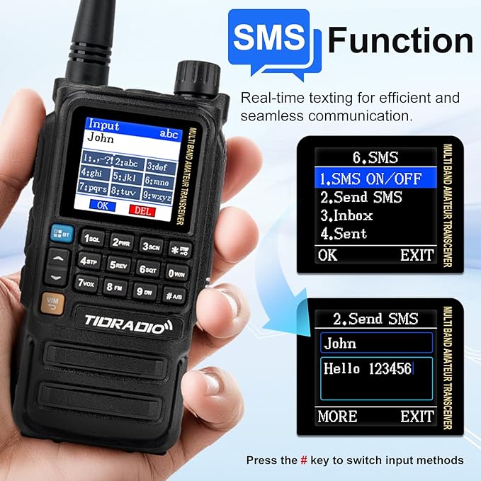 TIDRADIO TD-H3 Plus GMRS Radio Multi-Band Receiving Long Range Walkie Talkies,USB-C Programming & Charging,2500mAh Battery,NOAA Weather Radio,AM/FM Reception,DTMF VOX SCAN
