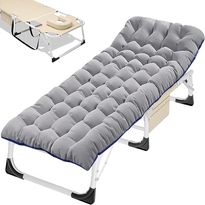 ABORON Heavy-Duty Folding Guest Bed for Adults, 500lb Capacity, Portable Extra Cot with 1248D Double Layer, Ideal for Indoor Guest Stays & Temporary Home Use