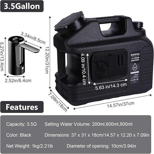 ASIEIT 3 Gallon/5 Gallon Water Jug with Spigot, Portable Water Tank BPA Free, Leak-Proof Water Containers for Camping Water Storage Containers for Emergency Outdoor Hiking Picnic, Green/Yellow/White