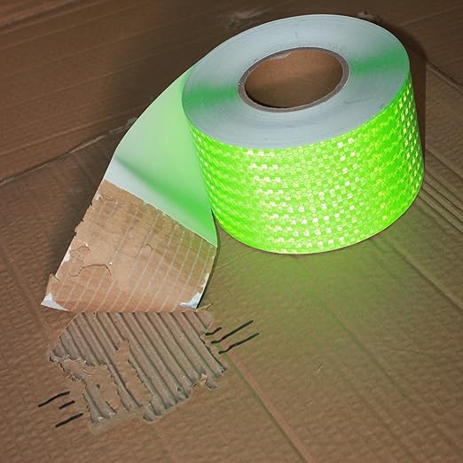 Green Reflective Tape Outdoor Waterproof 4 inch Wide for Truck, High Visibility Safety Warning Adhesive Stickers Strips (166 feet)