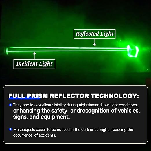 20 Pcs Super Reflection Reflective Stickers Made of 3M DG3, Safety Reflective Tape for Car Bike Mailbox Helmet, White Yellow-Green Red Blue Reflective Tape Outdoor Waterproof 3.15" X 1.18"