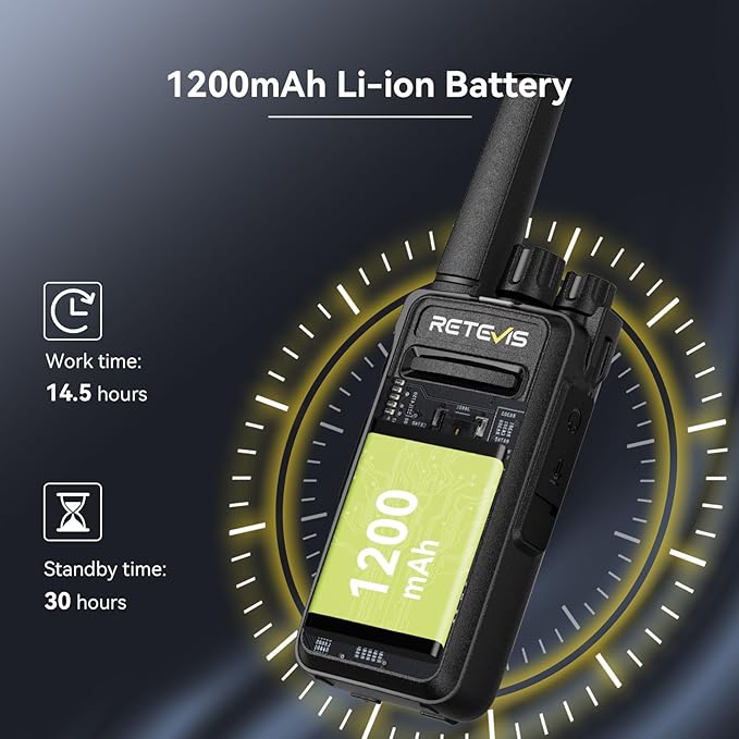Retevis RT68B Long Range Walkie Talkies for Adults, with 10 Multi Way Charger, Easier Securer Charging, Rechargeable Two Way Radios for School Industry Warehouse(20 Pack)