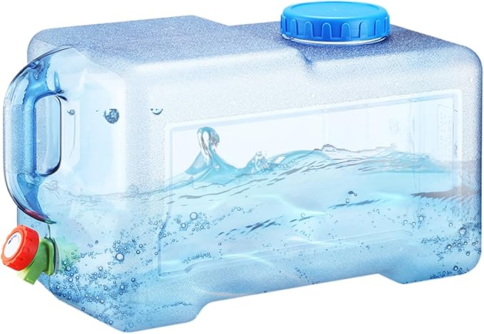 Water Storage Containers | 3.17 Gallon Bottle Dispenser | Portable Square Water Container with Tap | for Hiking Picnic Camping Survival Outdoor Beverage