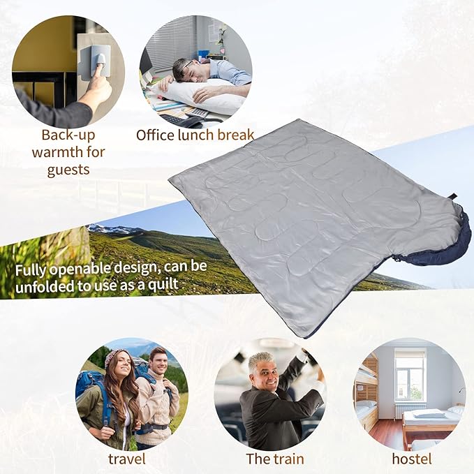 Macarrie 10 Pcs Bulk Sleeping Bags for Homeless Donation Shelter Adults 0 Degree Waterproof Sleeping Bags with Compression Sack for Cold Weather Emergency Hiking Camping Warm