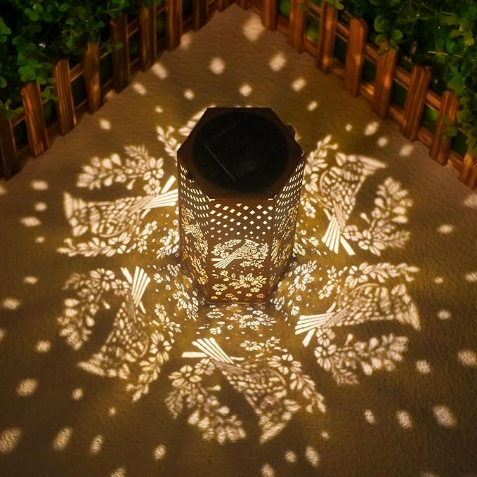 Christmas Gifts for Women, Men, Mom, Cardinal Bird Solar Lanterns Outdoor Waterproof - Solar Lights Outdoor Hanging Garden Decor for Outside, Patio, Outdoor, Yard, Lawn, Balcony