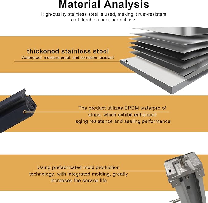 Flood Barriers for Garage Door & Home Entry, Heavy Flood Protection Barrier, Quick Installation, Reusable, Stackable, Aluminum Flooding Panels Blocks Can block water levels up to 4ft (H 47.2" L 9ft)