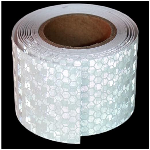 White Reflective Tape 2 inch Wide for Cars, Outdoor Waterproof High Visibility Safety Warning Reflector Sticker Strips (11 feet)
