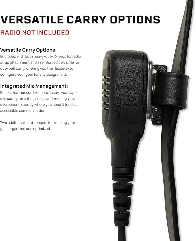 Revolution Fire Leather Radio Holster Set – Heavy Duty Strap, Anti-Sway, Fits Motorola APX Series – for Firefighters, EMT, Police