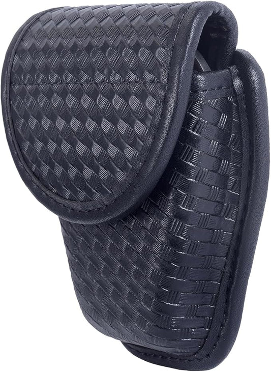 TAFTACFR Molded Single Handcuff Pouch Case for Duty Belt, Law Enforcement Holder With Removable Top Cover and Hidden Snap