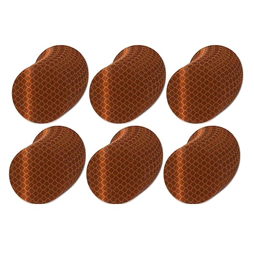 Brown Reflective Stickers 2-inch Diameter Round Reflector, Outdoor Waterproof High Visibility Warning Adhesive Tape (60 Pcs)