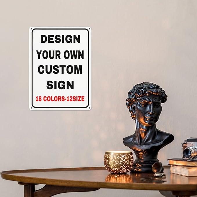 Custom Metal Personalized Signs With Photo Text Logo - Wall Decorative House Signs For Business & Home