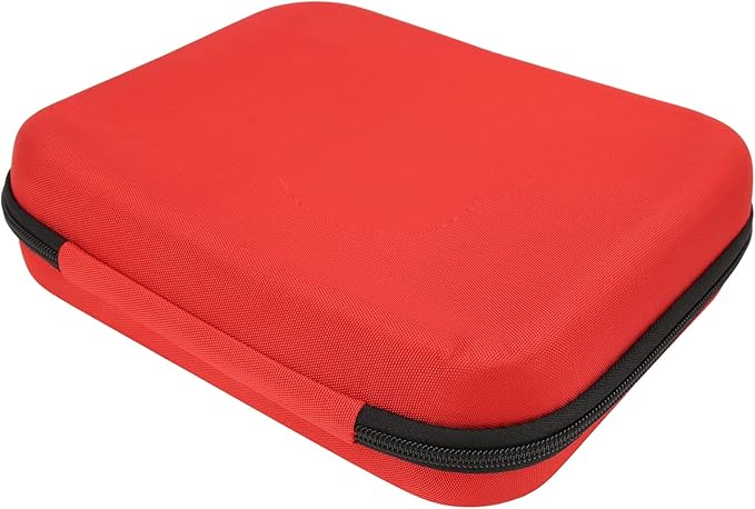 Pwshymi Precise Emergency Kit Bag Portable Large Capacity EVA Hard Case for Emergency First Aid, for Home Outdoor, Red