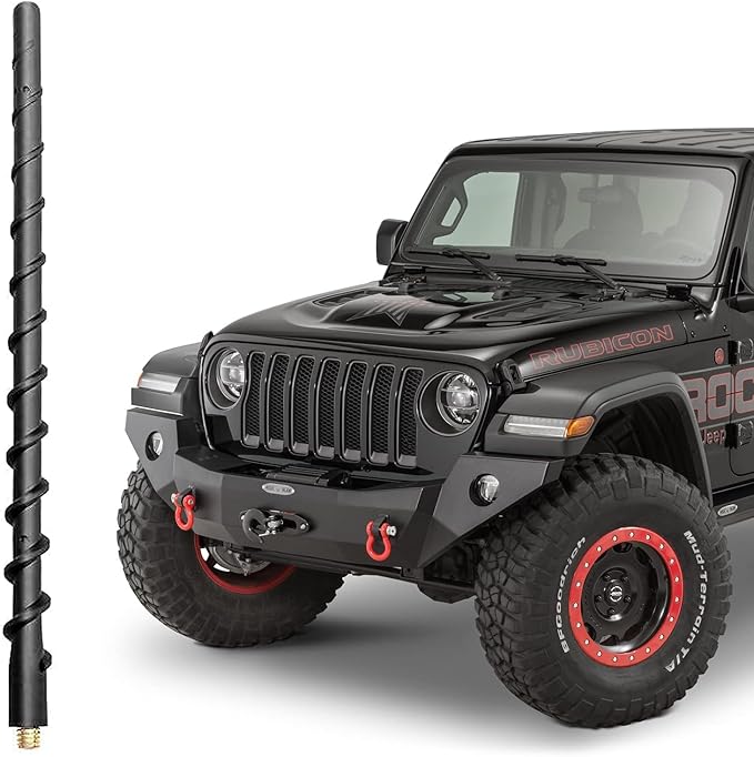 VOFONO 13 Inch Antenna for Jeep Wrangler Gladiator 2007-2026, Short Antenna for JL JK Rubicon Sahara Unlimited Sport Willys 4xe Mojave High Altitude Jeep Accessories