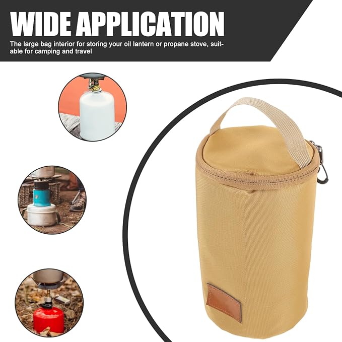 Toyvian Isobutane Fuel Canister Bag Camping Tank Storage Kerosene Lamp Carrying Case