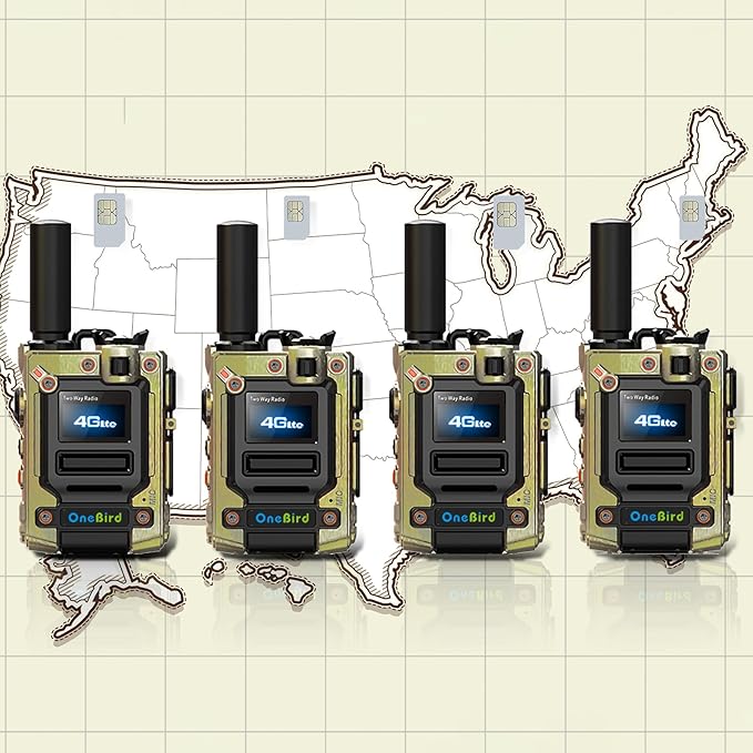 Global-walkie-Talkie-Unlimited-Range-radios-Long Range walkie talkies Communication Cards-radios Unlimited Range with sim Cards-Out of State walkie-Talkie ptt Button-Two Way Talk Talkie-4-Pack Bronze