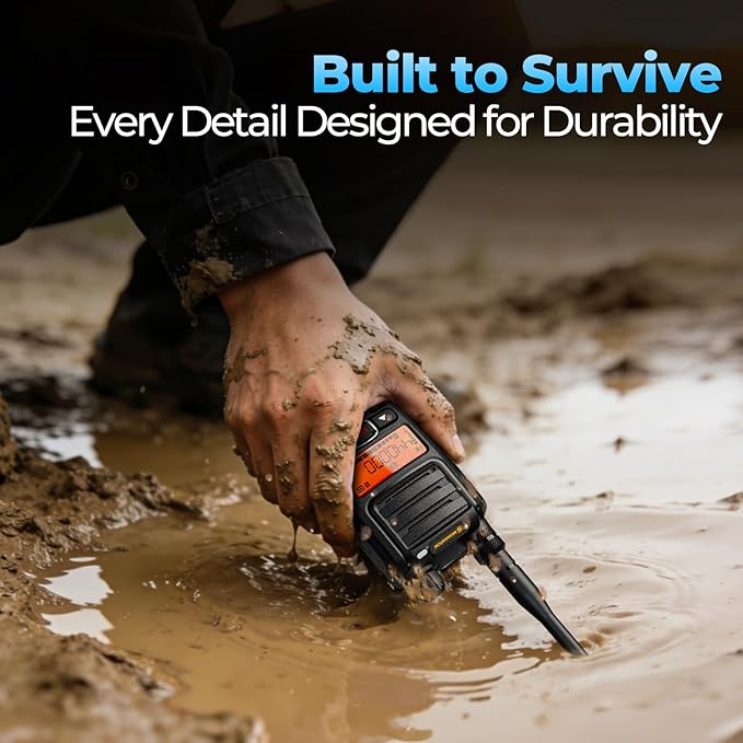 HA-25D FRS Two-Way Radios: 160-Hour Endurance Walkie Talkie, 35-Mile Long Range Walkie Talkies, VOX, Group, Squelch Level Selectable Radios for Adult, 2Pack