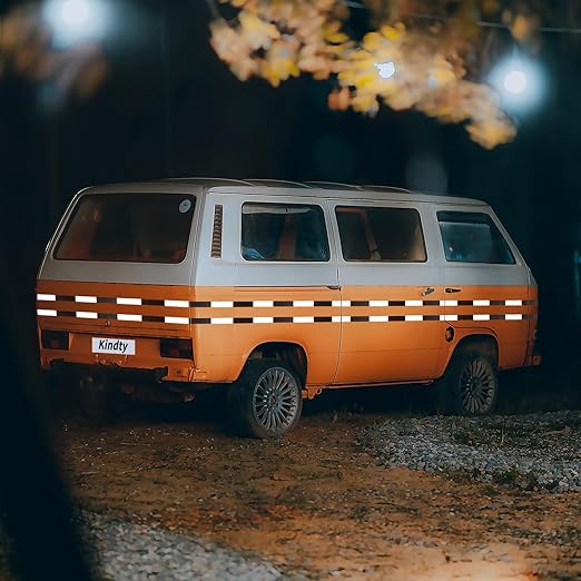 Black White Reflective Tape 2 inch Wide for Cars, Outdoor Waterproof High Visibility Safety Warning Adhesive Strips (10 feet)