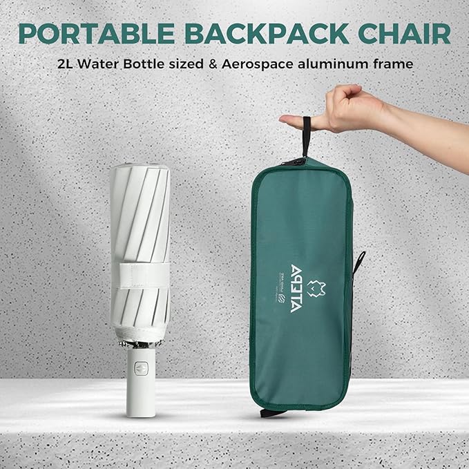 ATEPA UFO3.0 Backpacking Camping Chair, Ultralight Extra Wide Comfortable Folding Chairs Heavy Duty Portable Hexagon Ergonomic Height Adjustable Seat with Anti-Sinking Feet for Hiking Outdoor