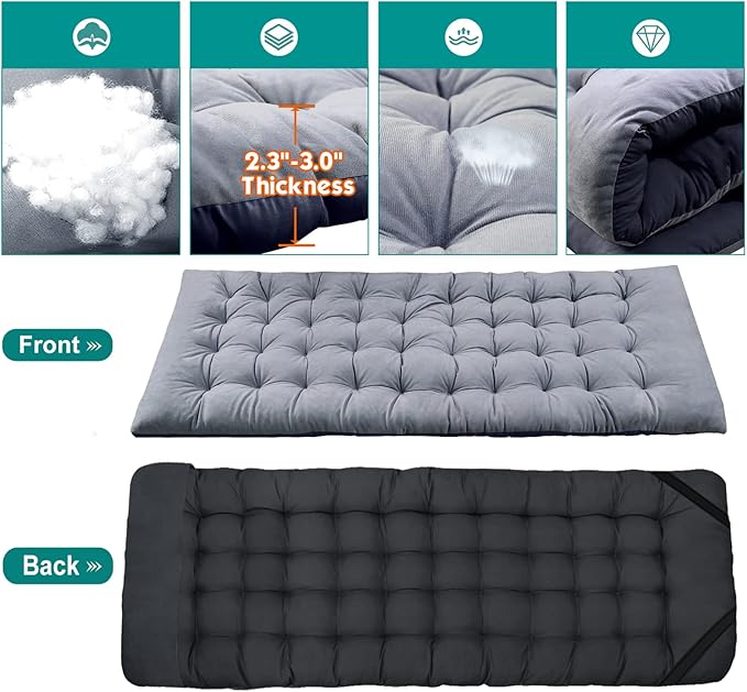 ABORON Heavy-Duty Folding Guest Bed for Adults, 500lb Capacity, Portable Extra Cot with 1242D Double Layer, Ideal for Indoor Guest Stays & Temporary Home Use