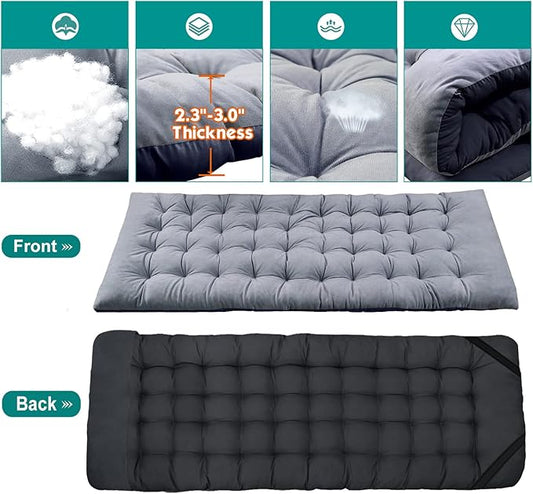 ABORON Heavy-Duty Folding Guest Bed for Adults, 500lb Capacity, Portable Extra Cot with 1242D Double Layer, Ideal for Indoor Guest Stays & Temporary Home Use